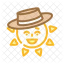 Chapeu Fofo Sol Ícone