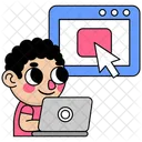 Character on internet  Icon