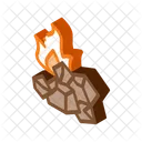 Charcoal Fire Mining Icon