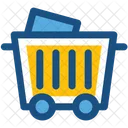 Minecart Charbon Chariot Icône