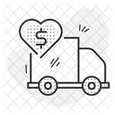 Charitable Transportation Truck Philanthropic Transport Generous Logistics Icône