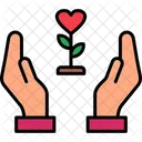 Charity Support Hand Icon
