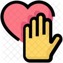 Charity Hand Heart Icon