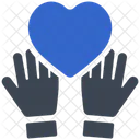 Charity Hand Heart Icon
