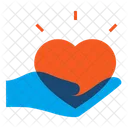 Charity Heart Hand Icon