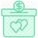 Charity Box Duotone Line Icon Icon