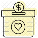 Charity Box Color Shadow Thinline Icon Icon