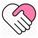 Charity Love Fraternity Symbolic Heart Gesture Mutual Agreement Emblem Symbol