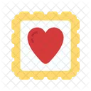 Charity Stamp Care Love Icon