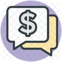 Chat Burbuja Dolar Icono