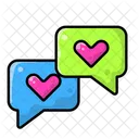 Amor Pegatina Pareja Icono