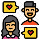 Chat De Pareja Mensaje Charla Icono