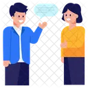 Discusion De Pareja Charla De Pareja Conversacion De Pareja Icono