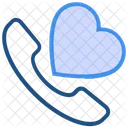 Corazon Dia De San Valentin Receptor De Telefono Icono