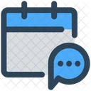 Calendario Chat Reunion Icono