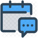 Calendario Chat Reunion Icono