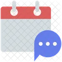Calendario Chat Reunion Icono