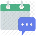 Calendario Chat Reunion Icono