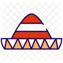 Charro Hat Sombrero Hat Cactus Icon
