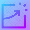 Chart Breakout Square Icon