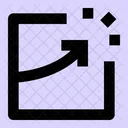 Chart Breakout Square Icon