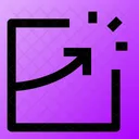 Chart Breakout Square Icon