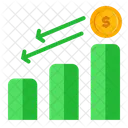 Flat Coin Chart Currency Icon