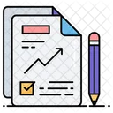 Chart Growth Report Icon