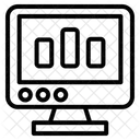 Chart in monitor computer  Icon