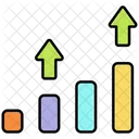 Chart mit Aufwärtstrend  Symbol