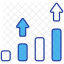 Chart mit Aufwärtstrend  Symbol