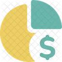 Chart pie simple circle dollar  Icon