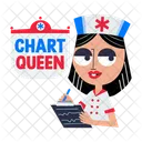 Chart Queen Perception Writing Icon