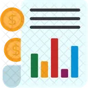 Chart Sheet Graphical Analysis Data Visualization Icon