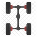 Estructura Del Vehiculo Chasis De Automovil Bastidor De Automovil Icono