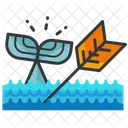 Baleine Chasse Peche Icône