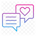 Chat Box Speech Bubble Heart Icon