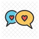 Chat Bubbles Love Icon