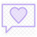 Chat Boubble Heart Icon