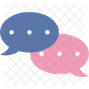 Conversacion En Azul Y Rosa Icon