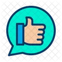 Chat Bubble Thumbs Up Support Icon