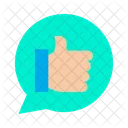 Chat Bubble Thumbs Up Support Icon