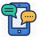 Chat Online Smartphone Icon
