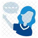 Chat Woman Conversation Icon