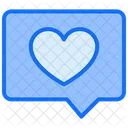 Chat Message Heart Icon