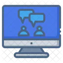 Chat Monitor Screen Icon