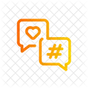 Chat Hashtag Heart Icon