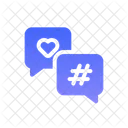 Chat Hashtag Heart Icon