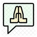 Chat Hand Pray Icon