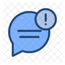 Chatting Warning Message Bubble Icon